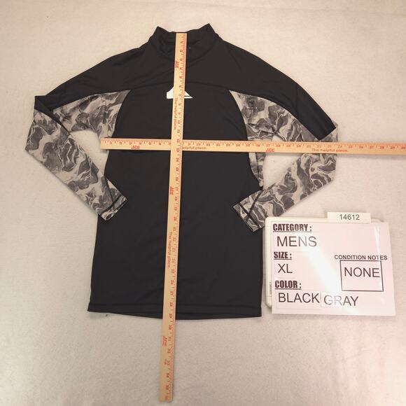 Quiksilver Crew Neck Long Sleeve Graphic T Shirt Mens Size Extra Large XL Black - Picture 5 of 9